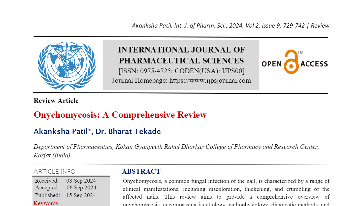 Onychomycosis: A Comprehensive Review