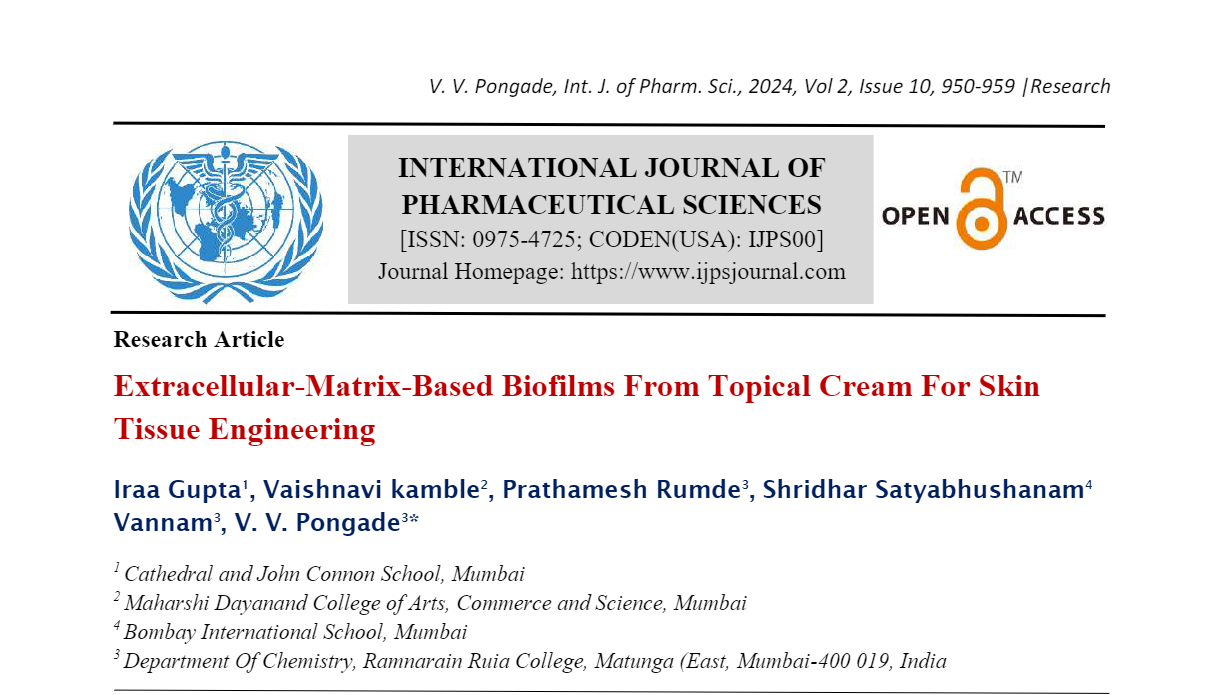 Extracellular-Matrix-Based Biofilms From Topical Cream For Skin Tissue Engineering 