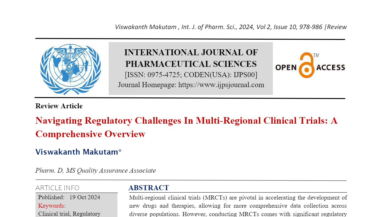 Navigating Regulatory Challenges In Multi-Regional Clinical Trials: A Comprehensive Overview