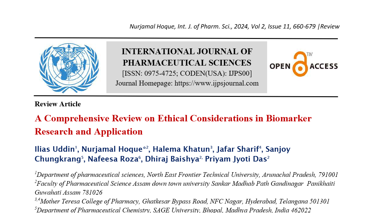 A Comprehensive Review on Ethical Considerations in Biomarker Research and Application