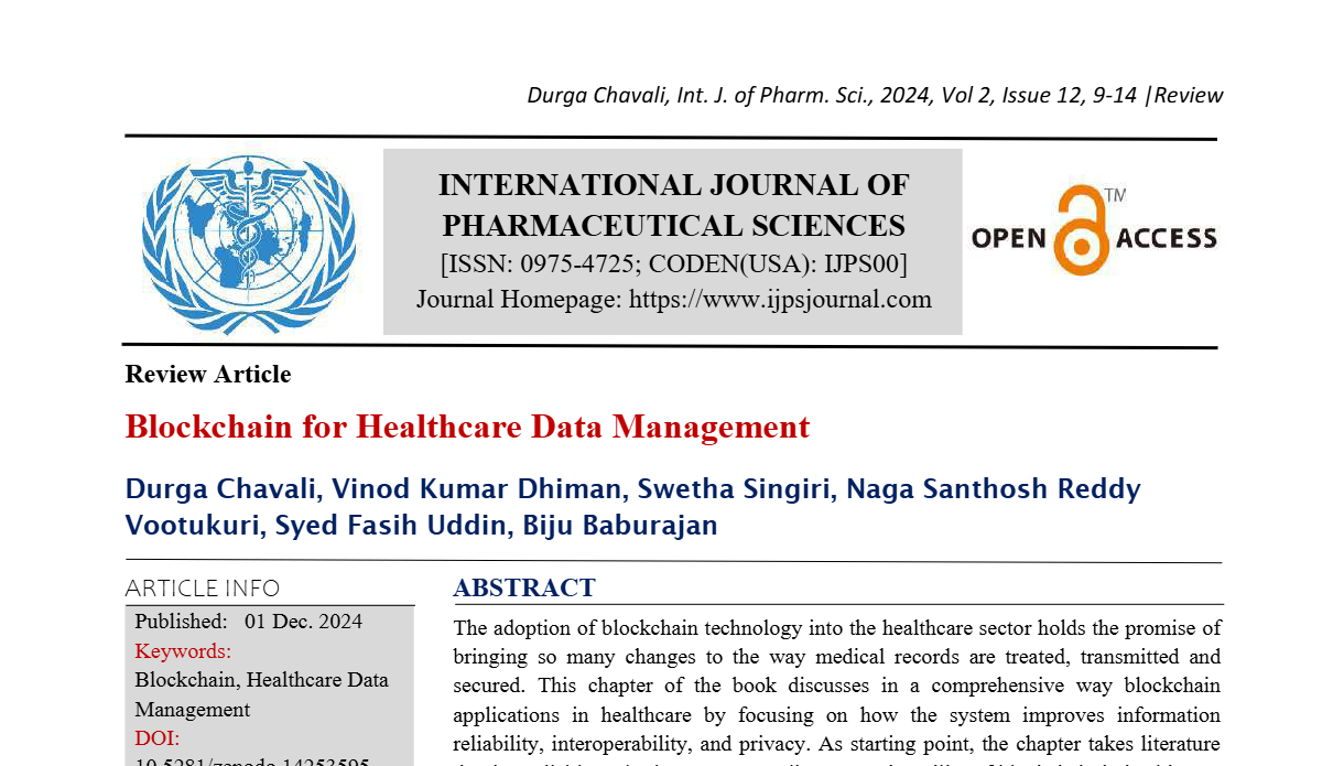 Blockchain for Healthcare Data Management