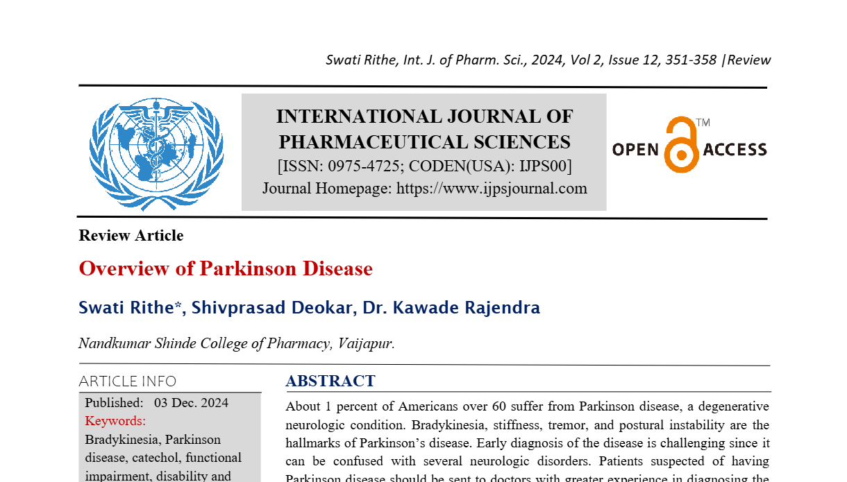 Overview of Parkinson Disease