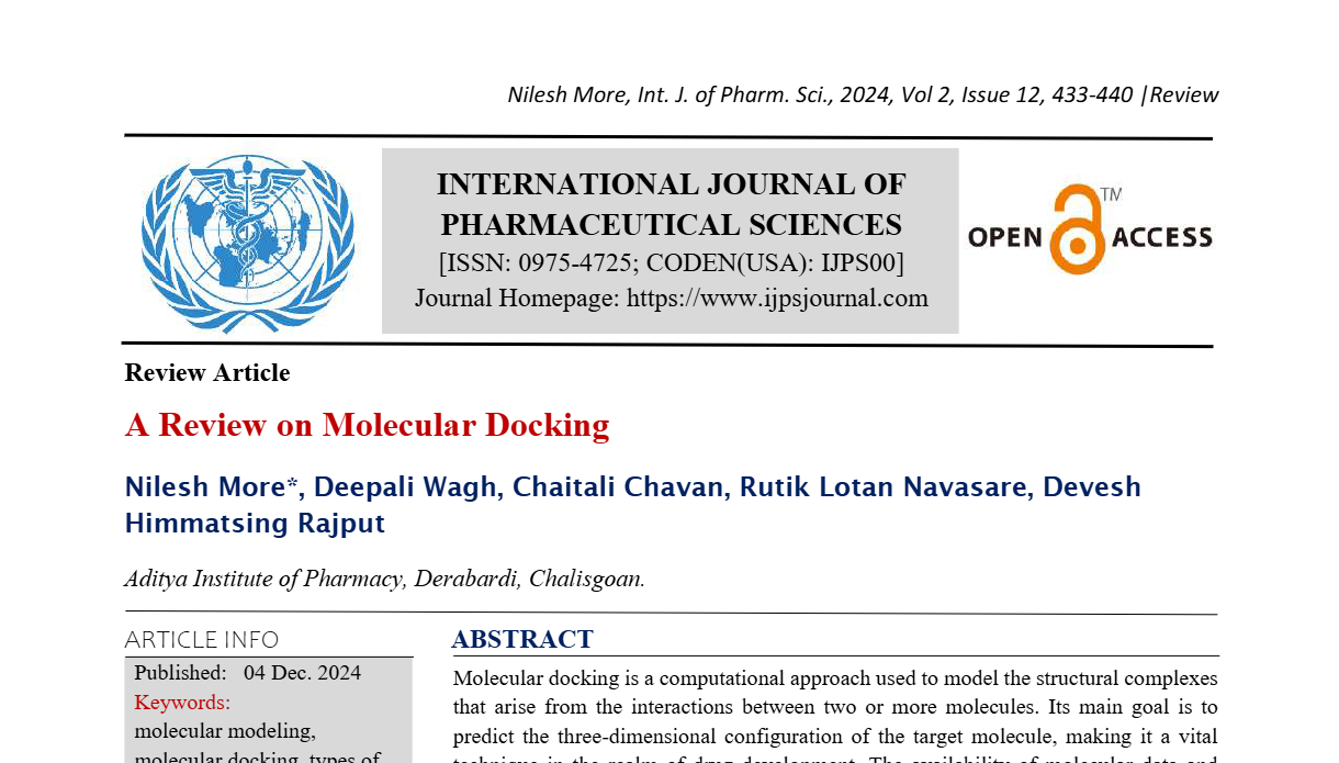 A Review on Molecular Docking  