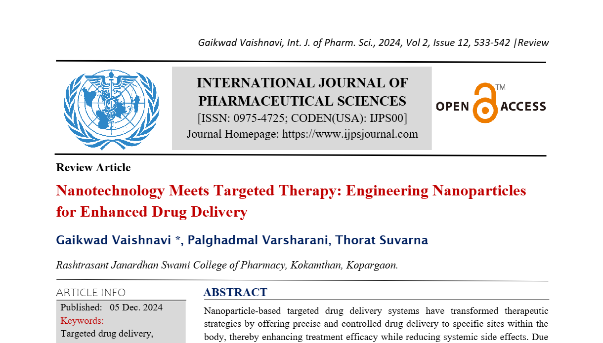 Nanotechnology Meets Targeted Therapy: Engineering Nanoparticles for Enhanced Drug Delivery