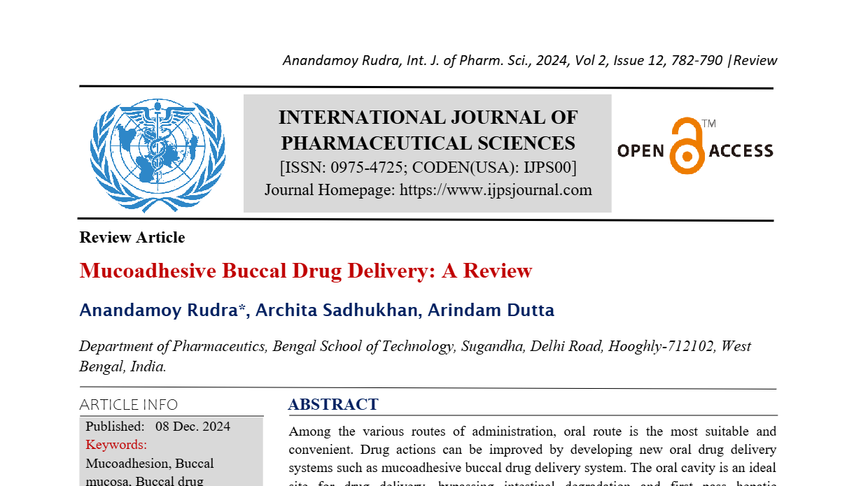 Mucoadhesive Buccal Drug Delivery: A Review