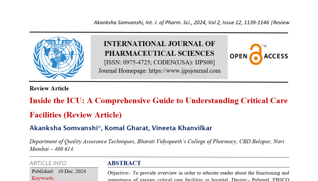 Inside the ICU: A Comprehensive Guide to Understanding Critical Care Facilities (Review Article)