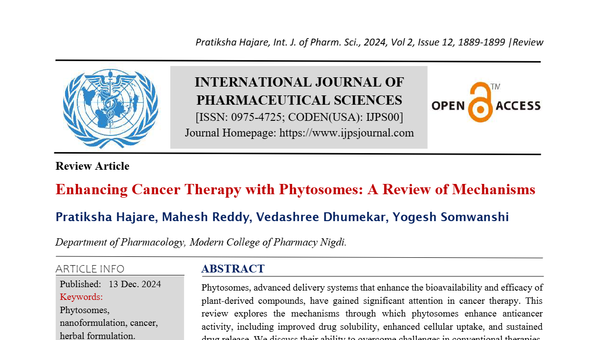 Enhancing Cancer Therapy with Phytosomes: A Review of Mechanisms