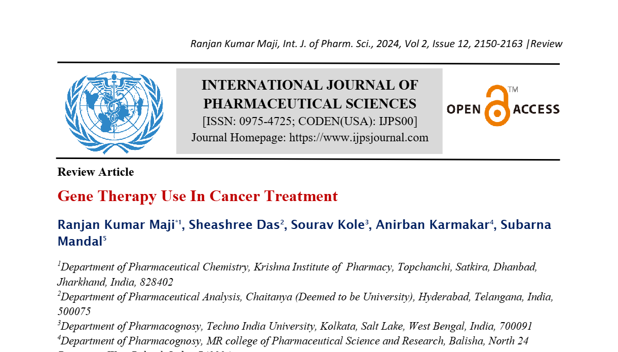 Gene Therapy Use In Cancer Treatment  