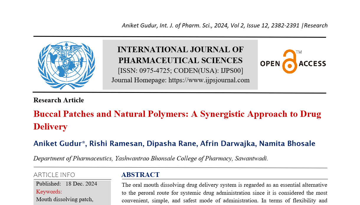 Buccal Patches and Natural Polymers: A Synergistic Approach to Drug Delivery