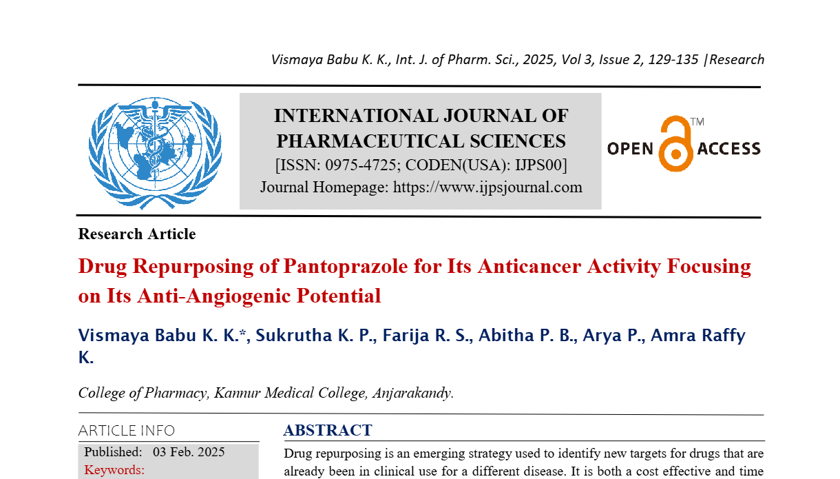 Drug Repurposing of Pantoprazole for Its Anticancer Activity Focusing on Its Anti-Angiogenic Potential 