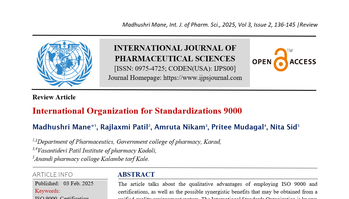 International Organization for Standardizations 9000 