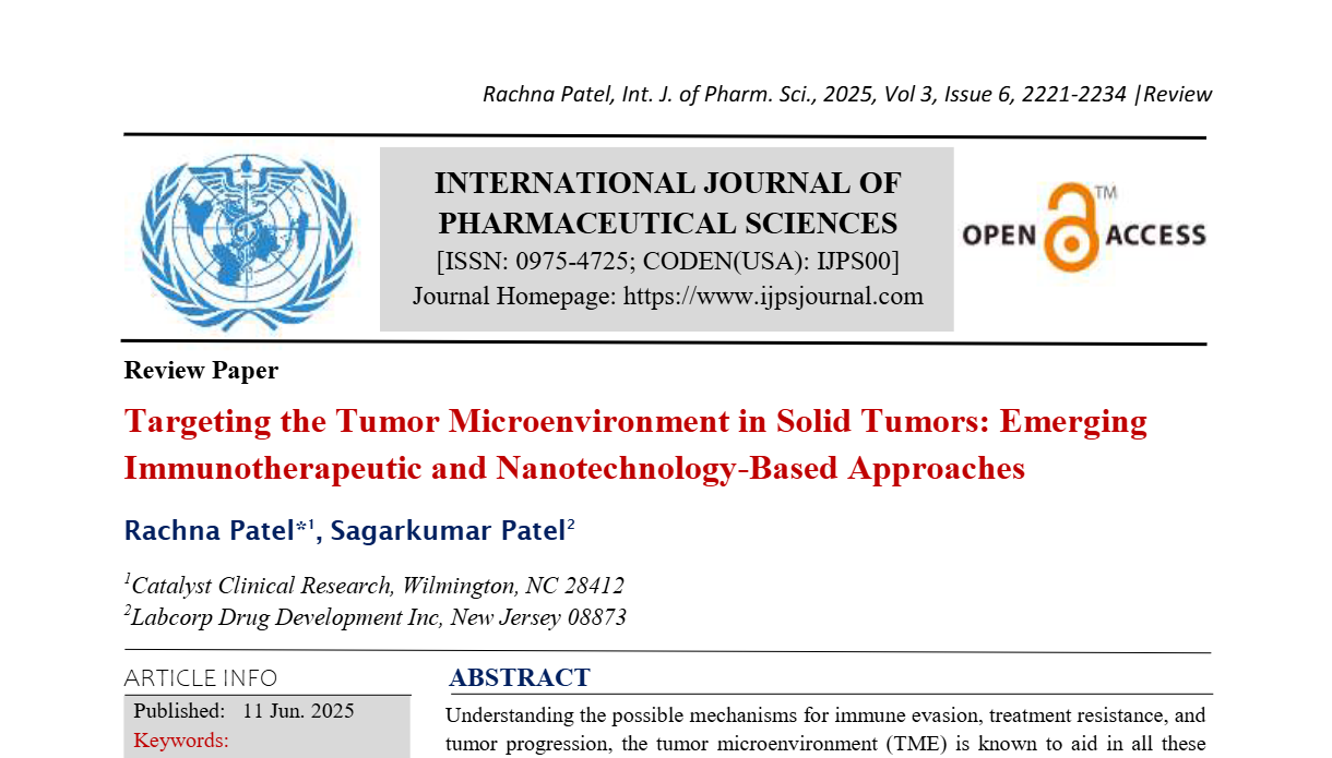 Targeting the Tumor Microenvironment in Solid Tumors: Emerging ...