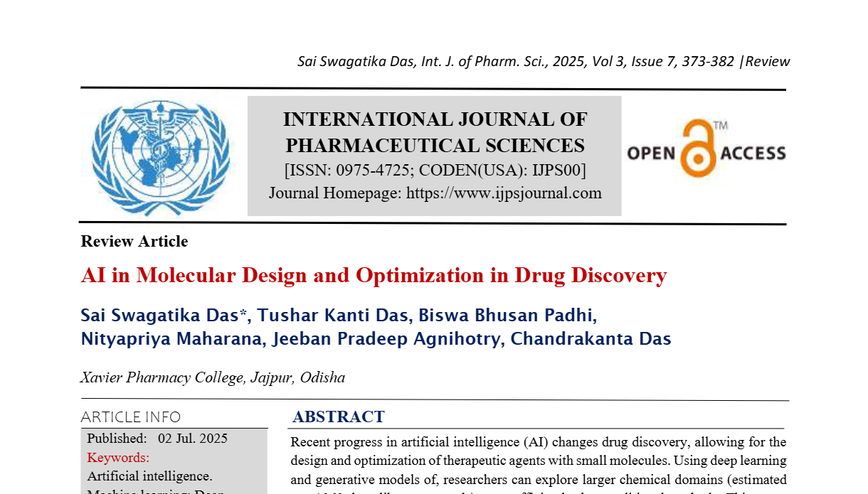 AI in Molecular Design and Optimization in Drug Discovery