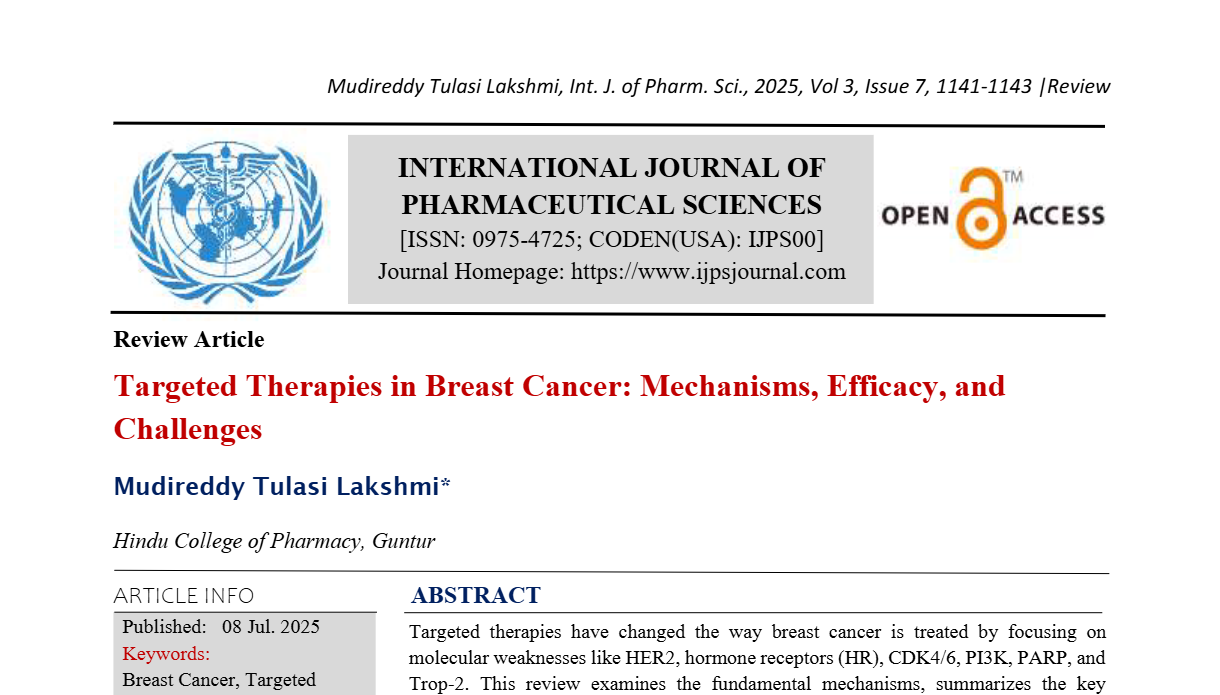 Targeted Therapies in Breast Cancer: Mechanisms, Efficacy, and Challenges