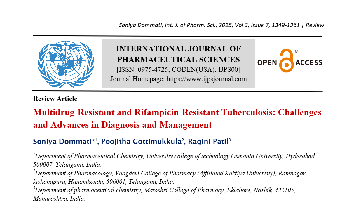 Multidrug-Resistant and Rifampicin-Resistant Tuberculosis: Challenges and Advances in Diagnosis and Management
