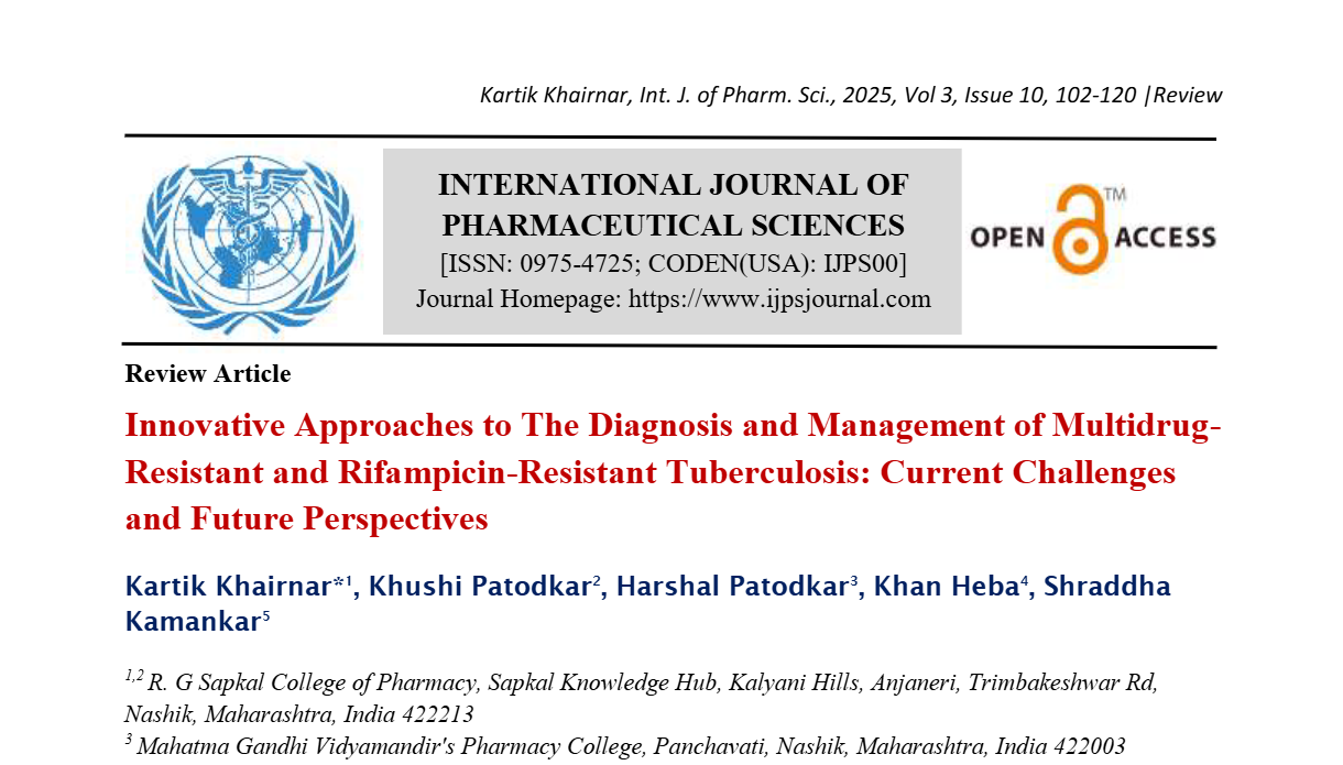 Innovative Approaches to The Diagnosis and Management of Multidrug-Resistant and Rifampicin-Resistant Tuberculosis: Current Challenges and Future Perspectives