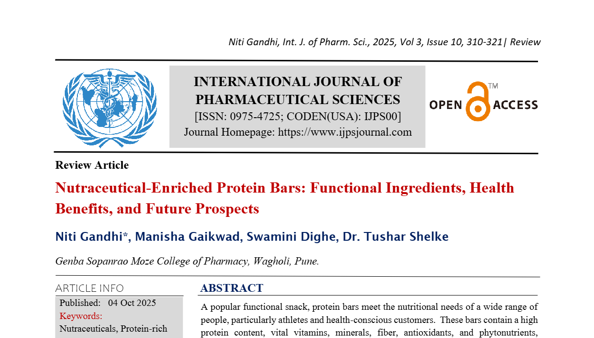 Nutraceutical-Enriched Protein Bars: Functional Ingredients, Health Benefits, and Future Prospects