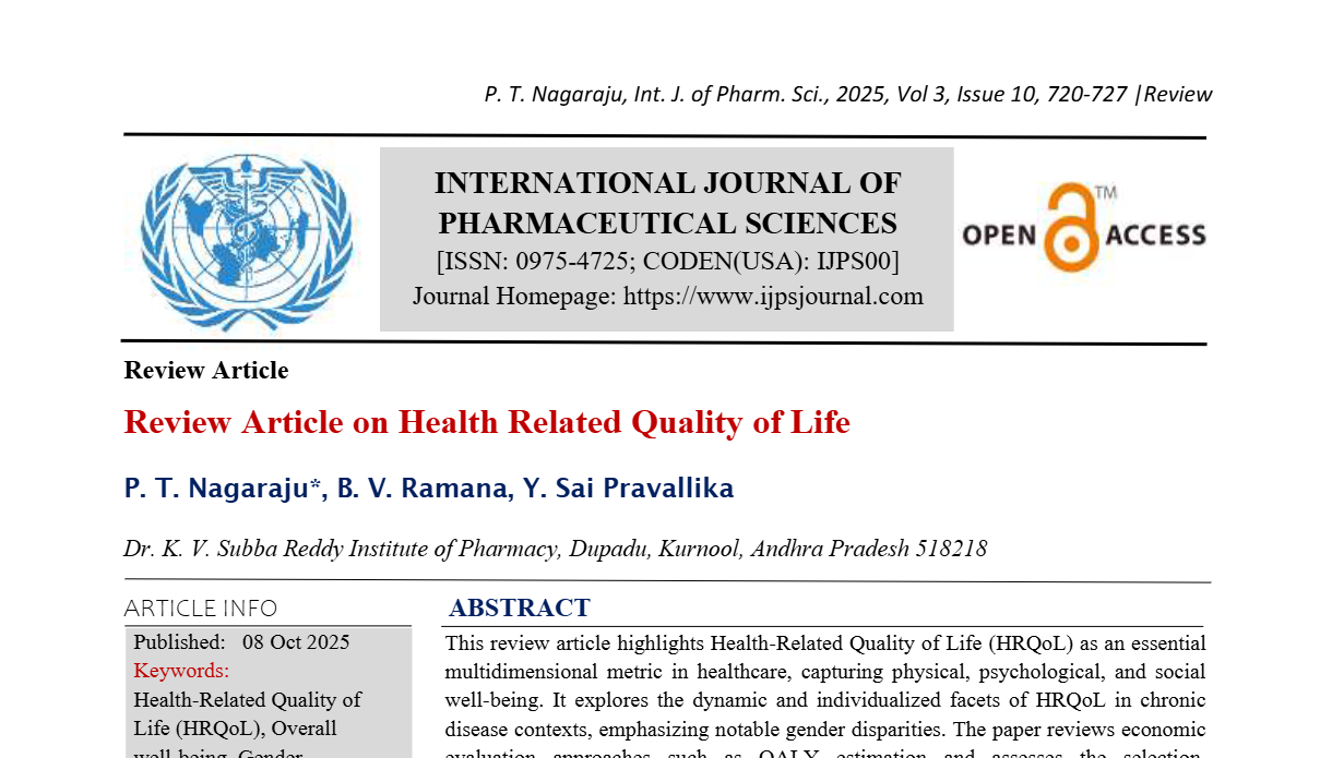Review Article on Health Related Quality of Life