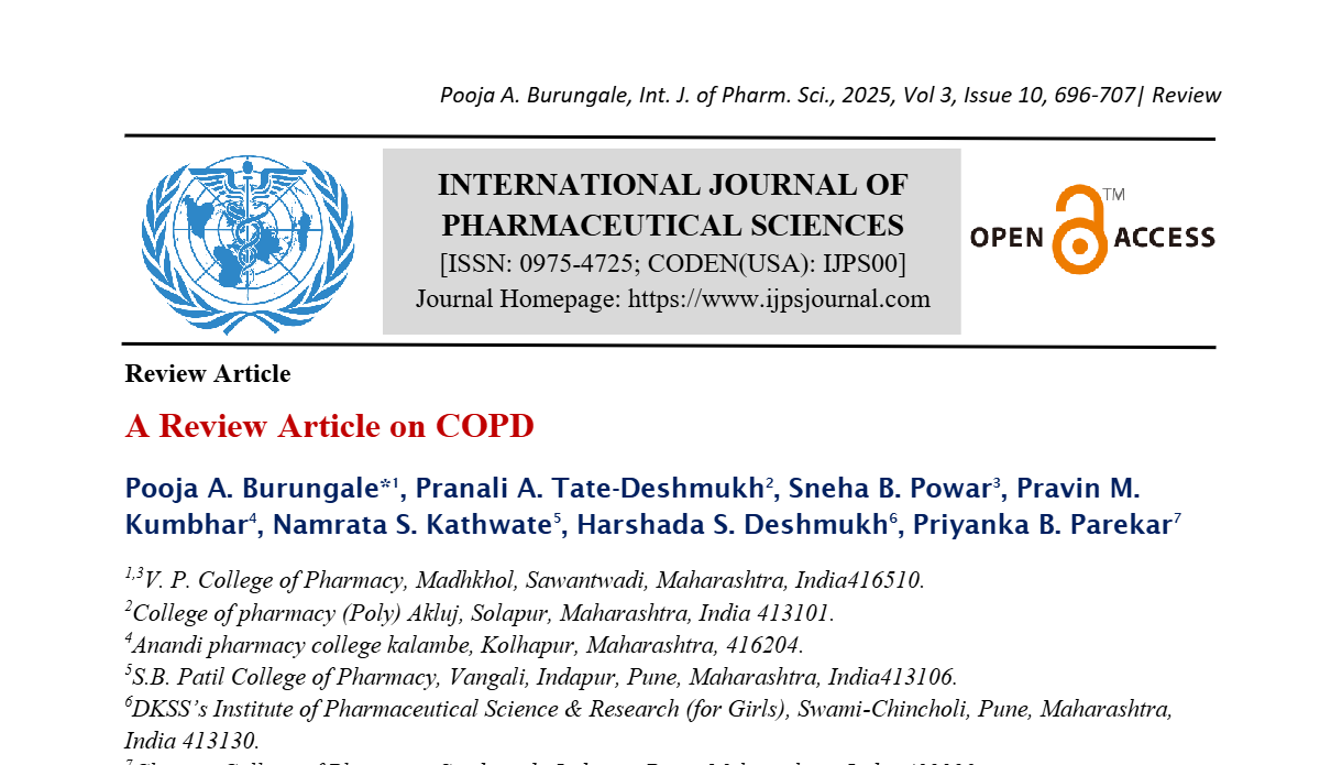 A Review Article on COPD