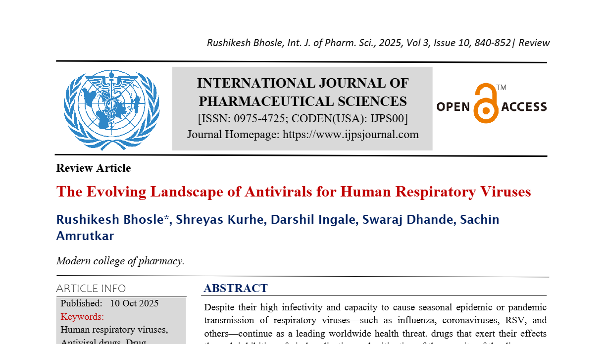 The Evolving Landscape of Antivirals for Human Respiratory Viruses