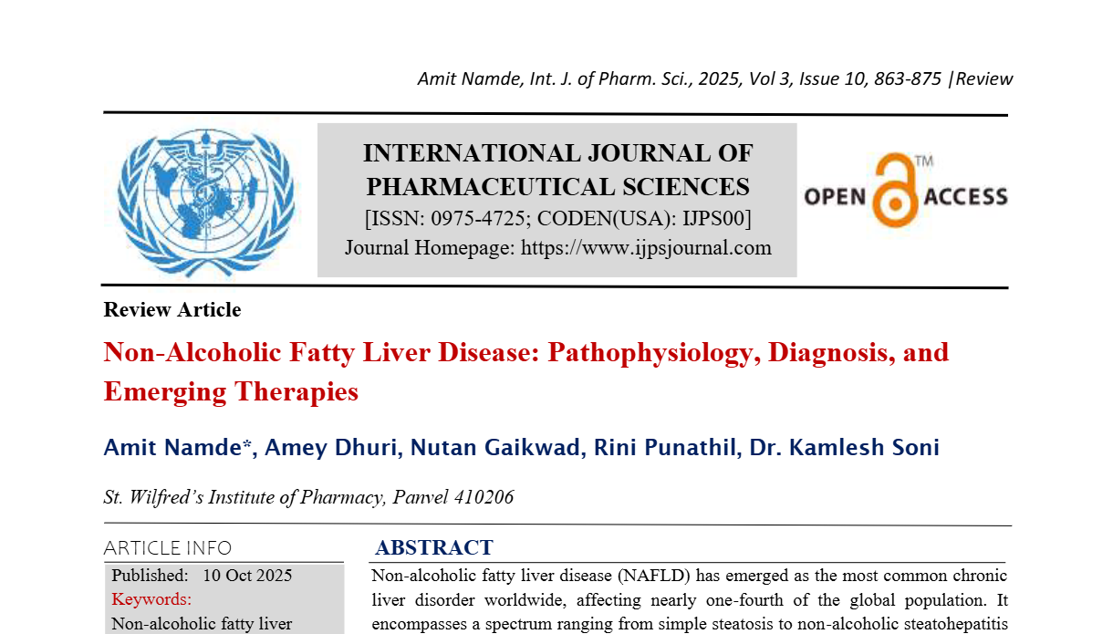 Non-Alcoholic Fatty Liver Disease: Pathophysiology, Diagnosis, and Emerging Therapies