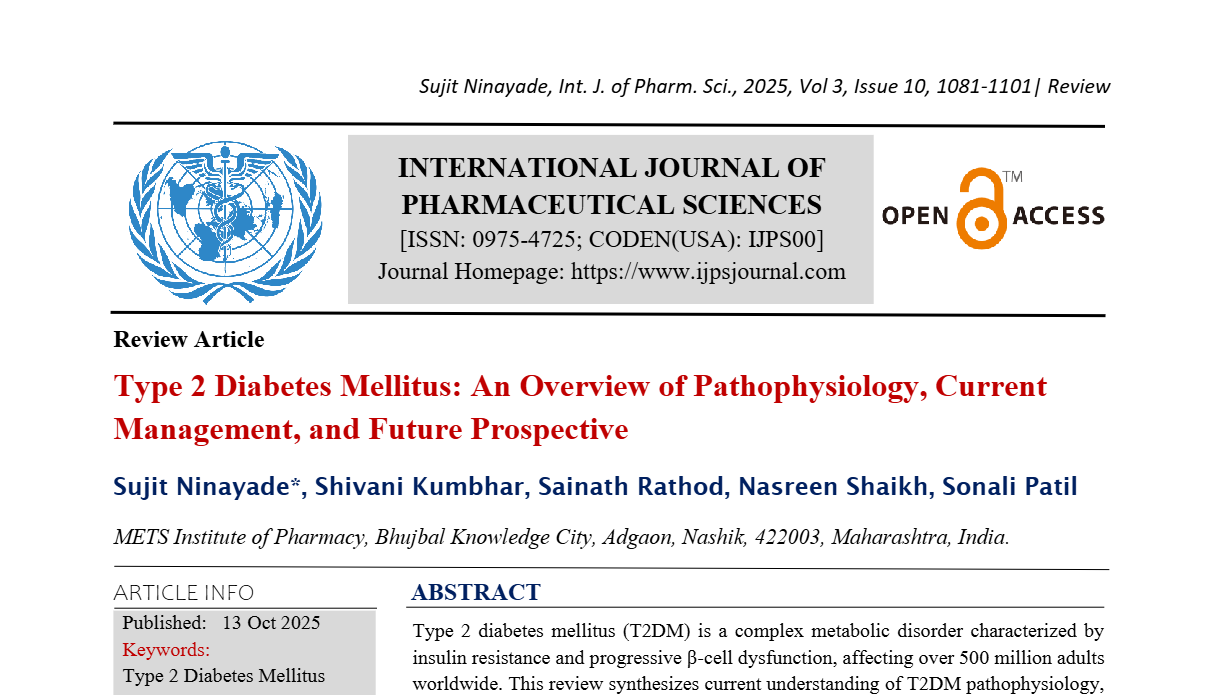 Type 2 Diabetes Mellitus: An Overview of Pathophysiology, Current Management, and Future Prospective