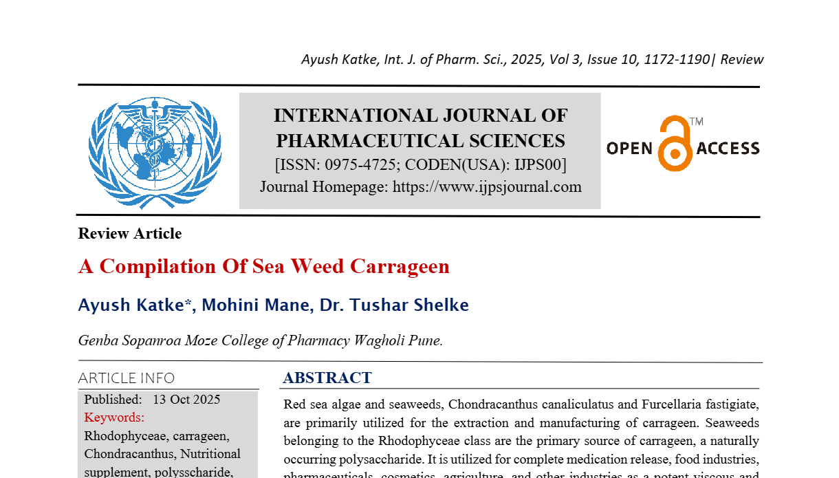 A Compilation Of Sea Weed Carrageen