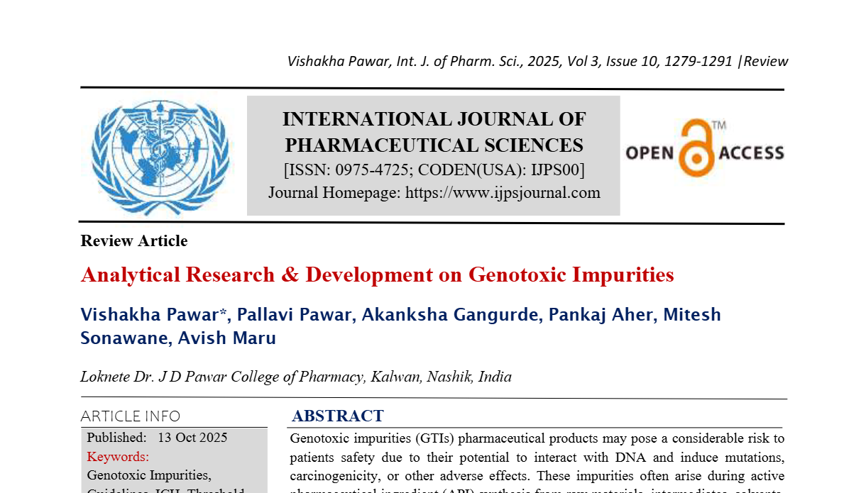 Analytical Research & Development on Genotoxic Impurities