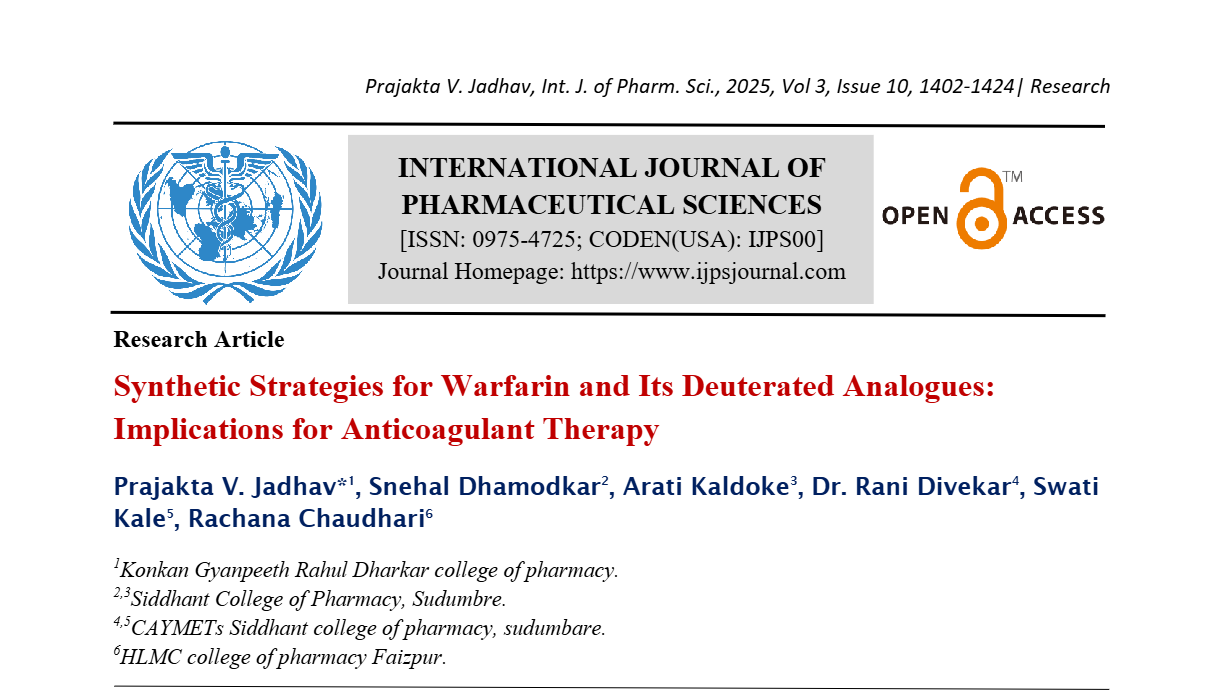 Synthetic Strategies for Warfarin and Its Deuterated Analogues: Implications for Anticoagulant Therapy