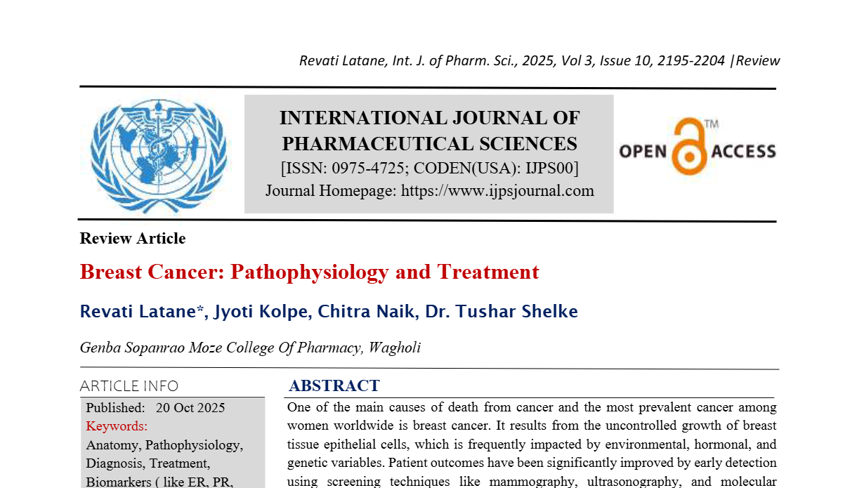 Breast Cancer: Pathophysiology and Treatment