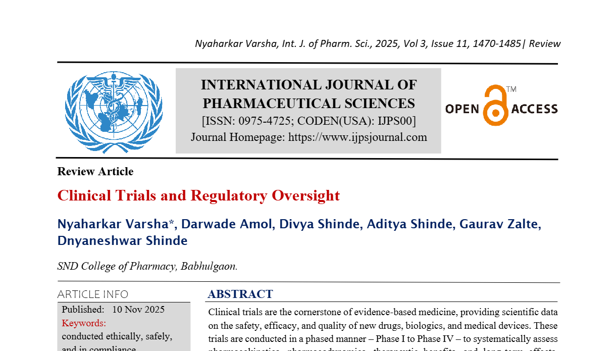 Clinical Trials and Regulatory Oversight