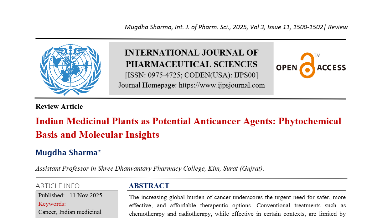 Indian Medicinal Plants as Potential Anticancer Agents: Phytochemical Basis and Molecular Insights