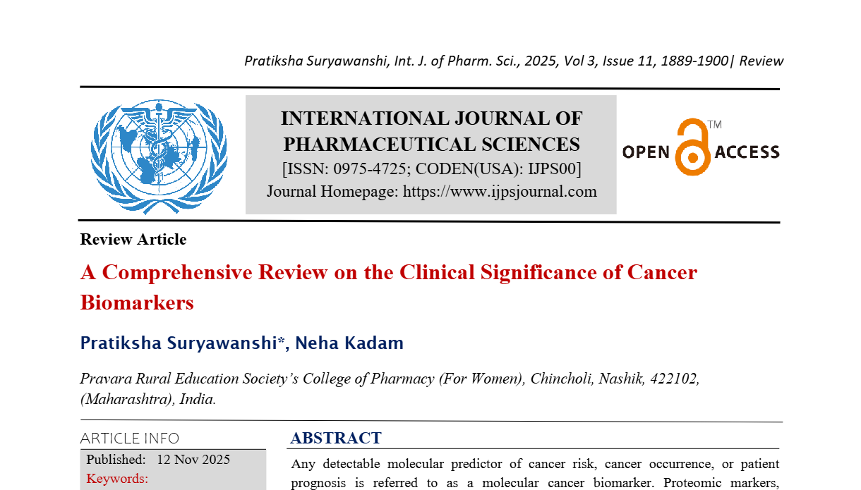 A Comprehensive Review on the Clinical Significance of Cancer Biomarkers