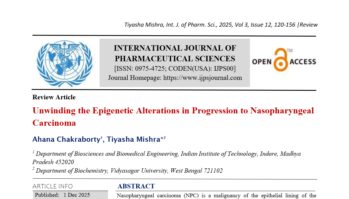 Unwinding the Epigenetic Alterations in Progression to Nasopharyngeal Carcinoma