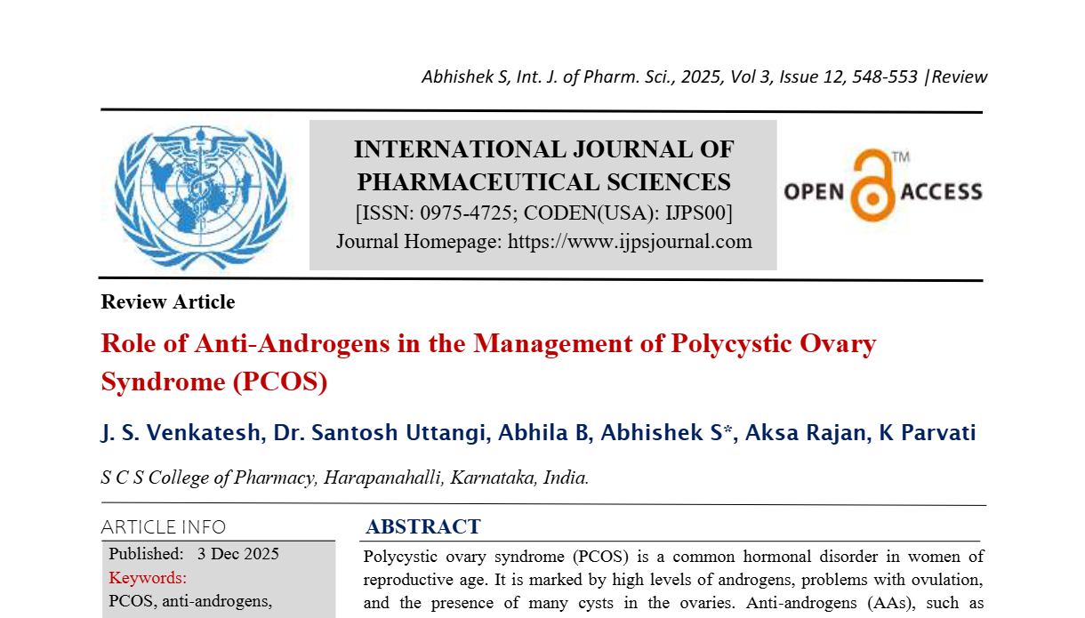 Role of Anti-Androgens in the Management of Polycystic Ovary Syndrome (PCOS)
