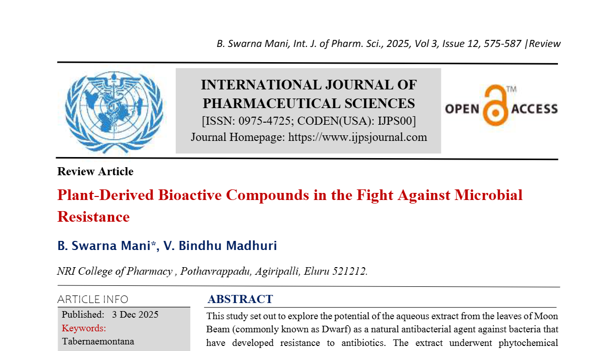 Plant-Derived Bioactive Compounds in the Fight Against Microbial Resistance
