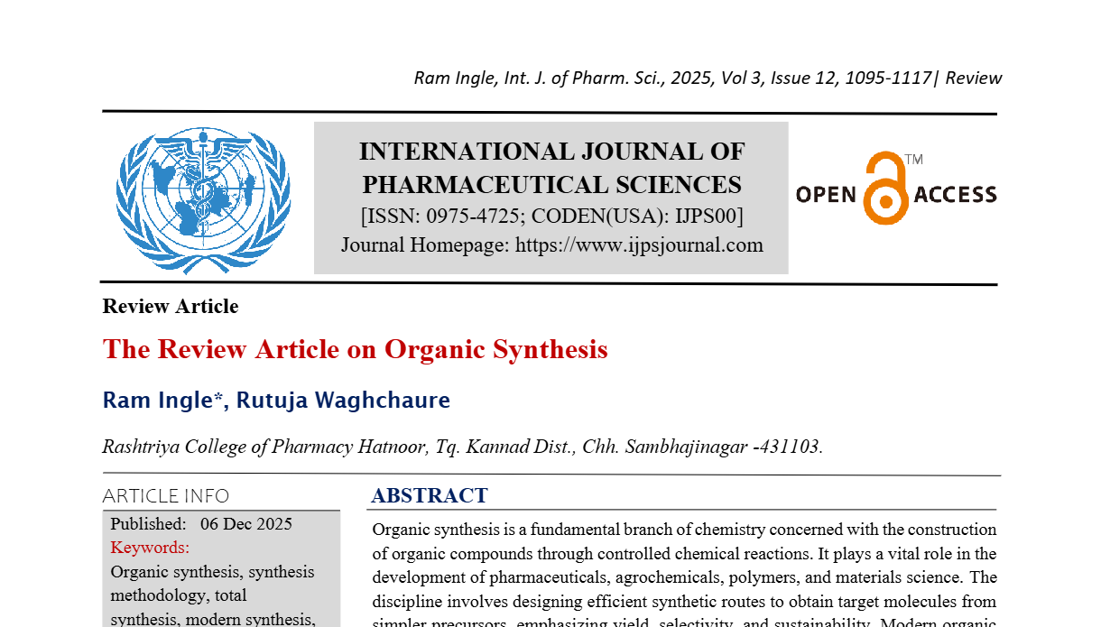 The Review Article on Organic Synthesis