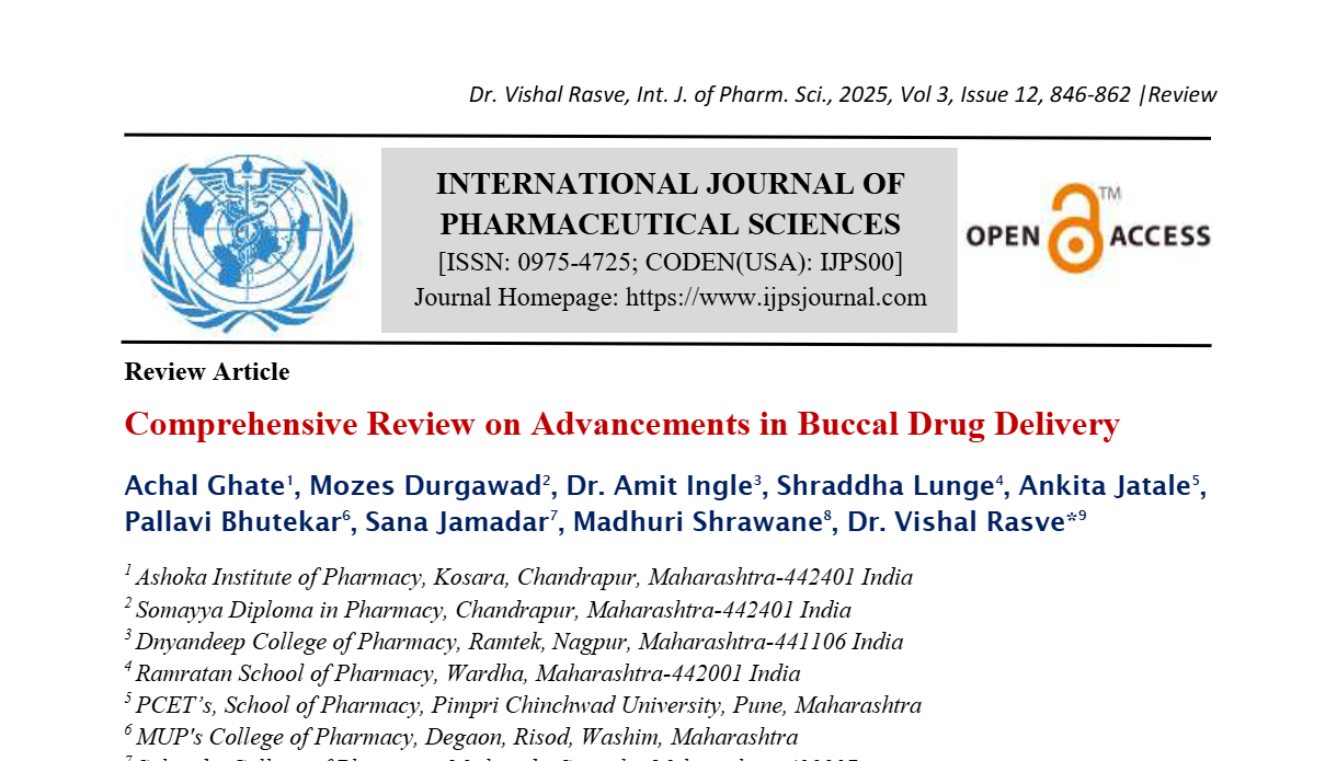 Comprehensive Review on Advancements in Buccal Drug Delivery