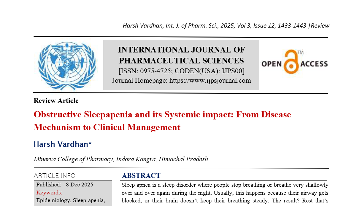 Obstructive Sleepapenia and its Systemic impact: From Disease Mechanism to Clinical Management