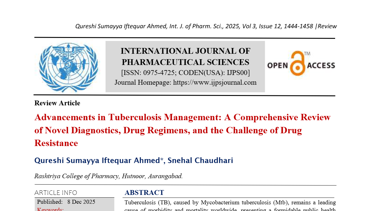 Advancements in Tuberculosis Management: A Comprehensive Review of Novel Diagnostics, Drug Regimens, and the Challenge of Drug Resistance