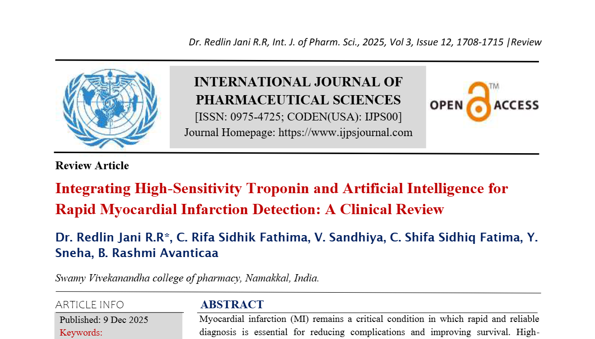 Integrating High-Sensitivity Troponin and Artificial Intelligence for Rapid Myocardial Infarction Detection: A Clinical Review