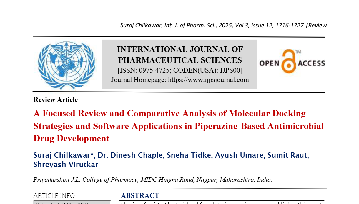 A Focused Review and Comparative Analysis of Molecular Docking Strategies and Software Applications in Piperazine-Based Antimicrobial Drug Development