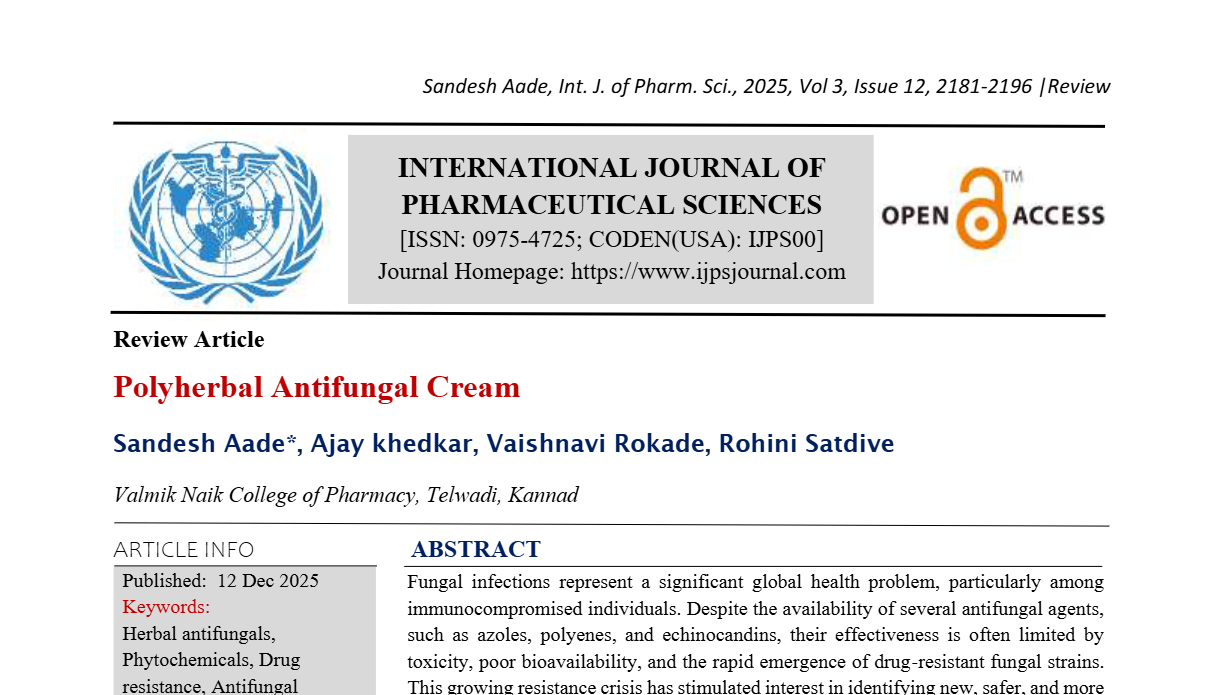 Polyherbal Antifungal Cream