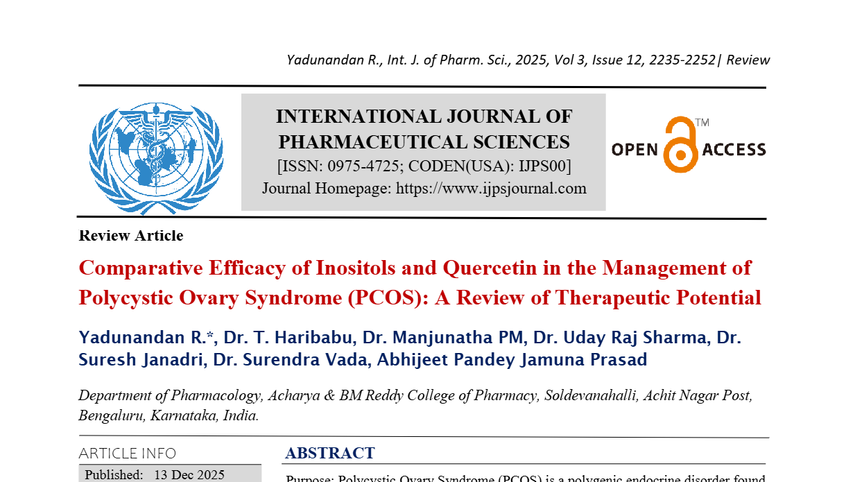 Comparative Efficacy of Inositols and Quercetin in the Management of Polycystic Ovary Syndrome (PCOS): A Review of Therapeutic Potential