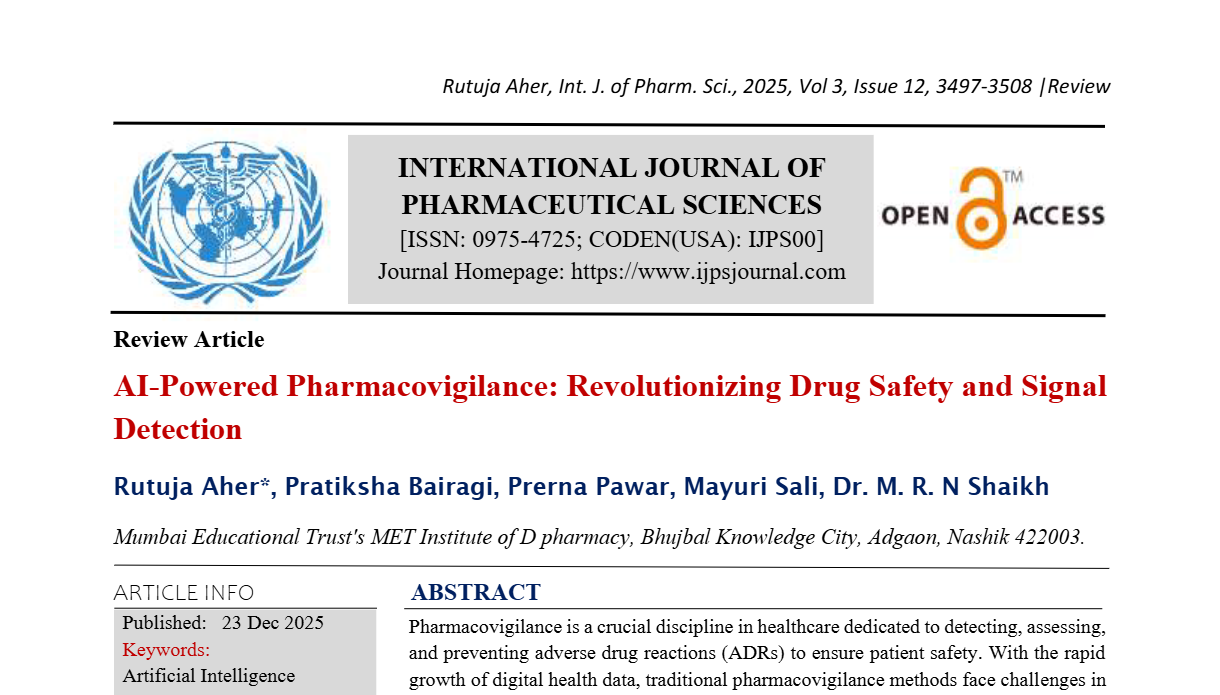 AI-Powered Pharmacovigilance: Revolutionizing Drug Safety and Signal Detection