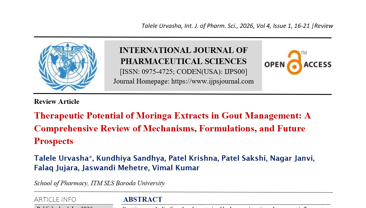 Therapeutic Potential of Moringa Extracts in Gout Management: A Comprehensive Review of Mechanisms, Formulations, and Future Prospects