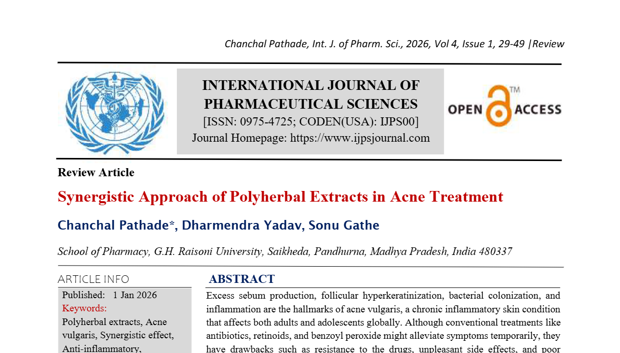Synergistic Approach of Polyherbal Extracts in Acne Treatment