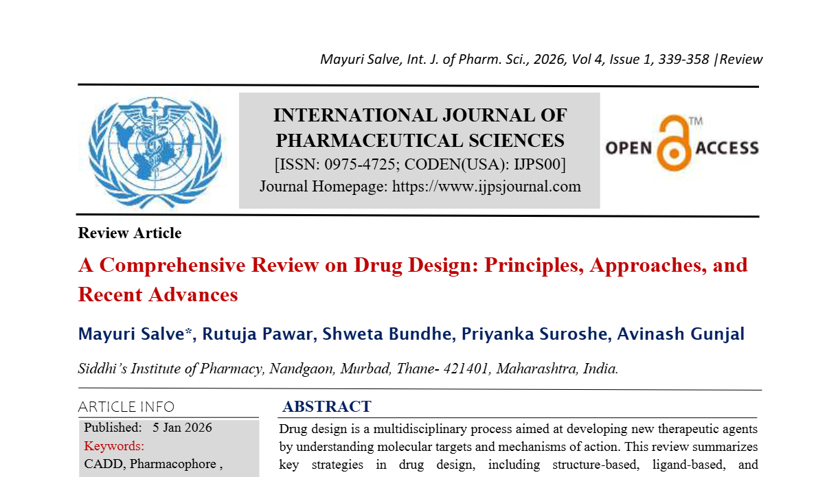 A Comprehensive Review on Drug Design: Principles, Approaches, and Recent Advances