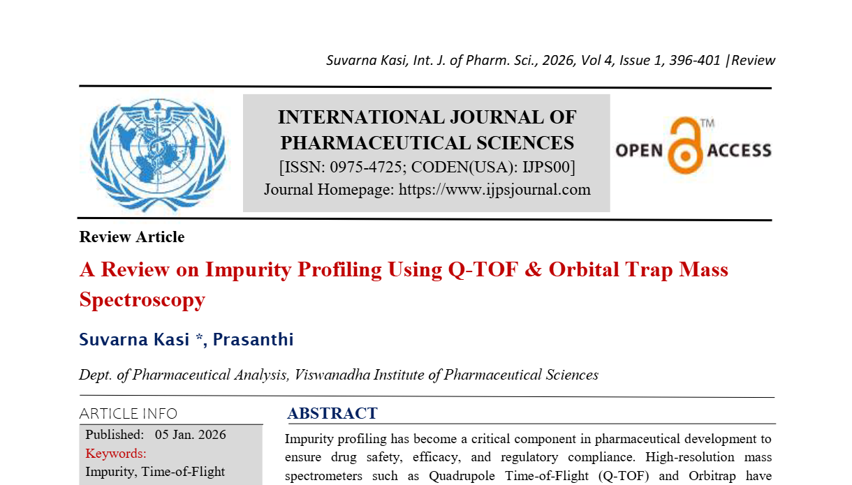 A Review on Impurity Profiling Using Q-TOF & Orbital Trap Mass Spectroscopy 