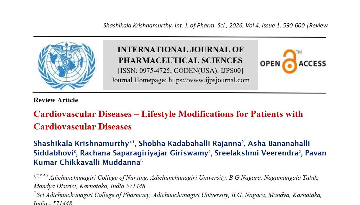 Cardiovascular Diseases – Lifestyle Modifications for Patients with Cardiovascular Diseases